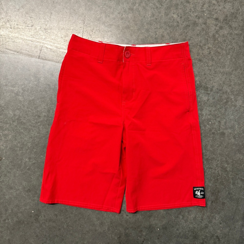 Vans Vanphibian Red Hybrid Shorts Boys Size 16 Boardshorts Walkshorts 4448